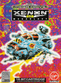 Xenon 2 Megablast PAL Sega Mega Drive PAL box art